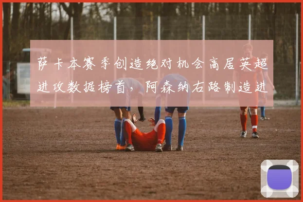 萨卡本赛季创造绝对机会高居英超进攻数据榜首，阿森纳右路制造进球数翻倍
